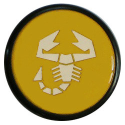 hub cap yellow Abarth Punto...