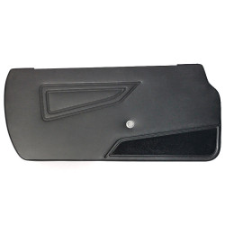 pair of black door panels...