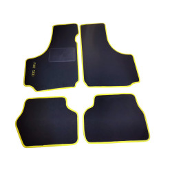 floor mats set yellow Fiat 500
