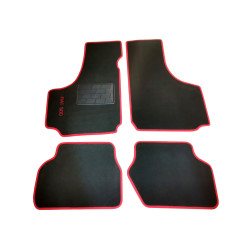 floor mats set red Fiat 500