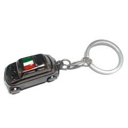 keyring Fiat 500 dark brown