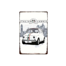 metal sign light Fiat 500...