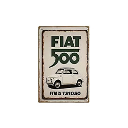 metal sign Fiat 500