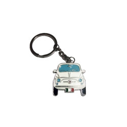 keyring white Fiat 500