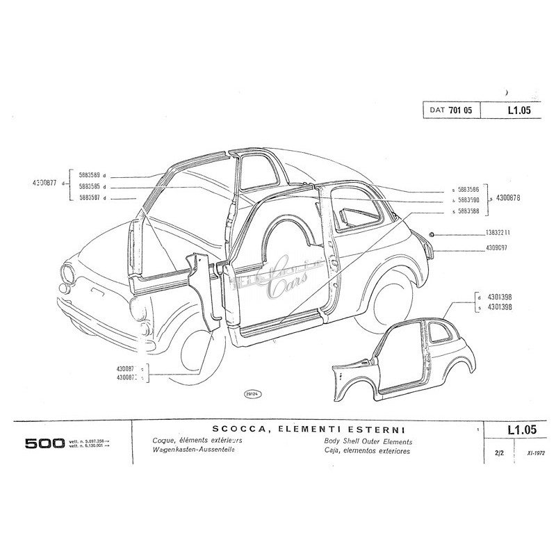 Fiat 500 outlet parts online