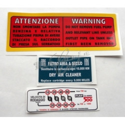 set stickers for Fiat 500