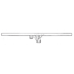 door glass guide LH Fiat 600 D