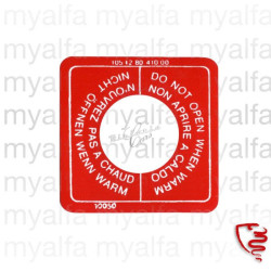 RADIATOR CAP DECAL ALFA...