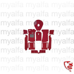 Sada koberců bordó velur...