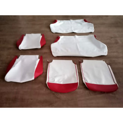 seat cover set (white red)...