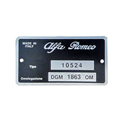 Typový štítek 105.24 Alfa...