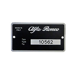 Typový štítek 105.62 Alfa...