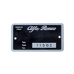 Typový štítek 115.02 Alfa...