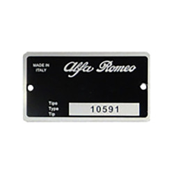 Typový štítek 105.91 Alfa...