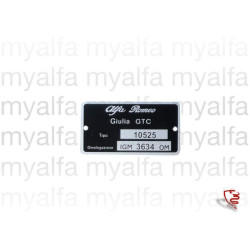 Typový štítek 105.25, Alfa...