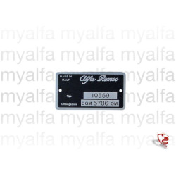 Typový štítek 105.59 Alfa...